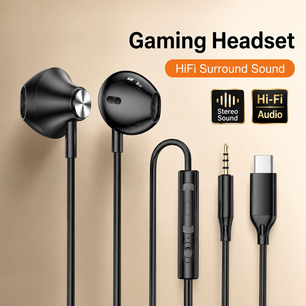 Tablet Pc Accessories - HiFi Surround Headphones Bass Stereo Sound