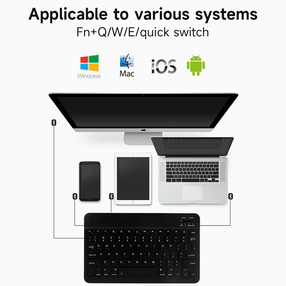 Bluetooth Keyboard for IOS And - Tablet Pc Accessories 评论和价格