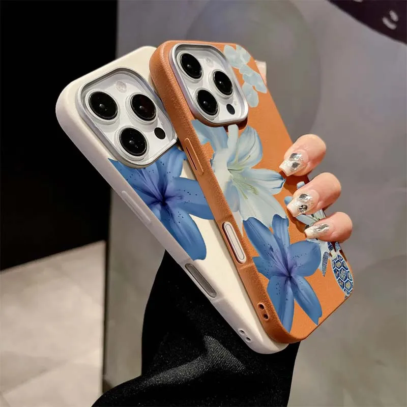 Elegant Blue Lily Fashion Patt - Xiaomi Redmi Note 14 评论和价格